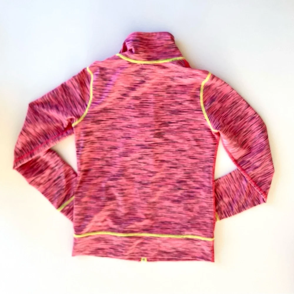Zella Kids Pink and Yellow Activewear Jacket Size Large